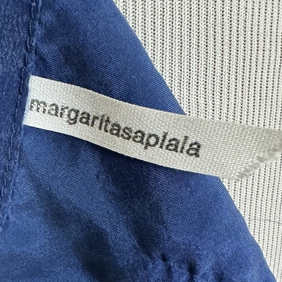 MARGARITA SAPLALA Blue Silk Top - Picture 7 of 7